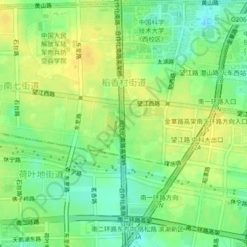 Carte topographique 稻香村街道, altitude, relief