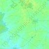 Carte topographique Duékoué, altitude, relief