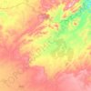 Carte topographique Oulad Fennane, altitude, relief