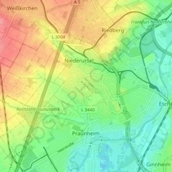 Carte topographique 60439, altitude, relief