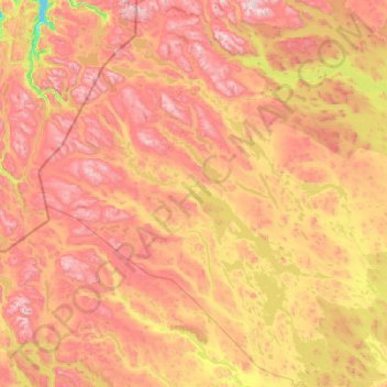 Carte topographique Arjeplogs kommun, altitude, relief