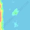 Carte topographique Ascension Islands, altitude, relief