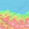 Carte topographique Trabzon, altitude, relief