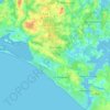 Carte topographique Plouhinec, altitude, relief