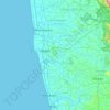 Carte topographique Udupi taluku, altitude, relief