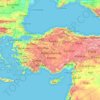 Carte topographique Asia Minor, altitude, relief