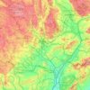 Carte topographique Moravie du Sud, altitude, relief