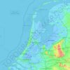 Carte topographique Hollande, altitude, relief