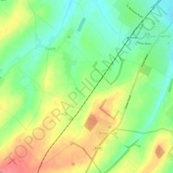 Carte topographique Ripple, altitude, relief