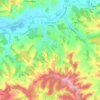 Carte topographique Tocane-Saint-Apre, altitude, relief