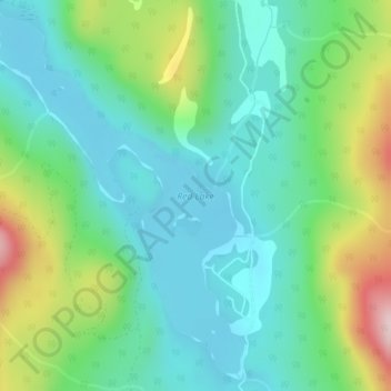 Carte topographique Red Lake, altitude, relief