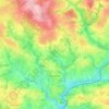 Carte topographique Plusquellec, altitude, relief