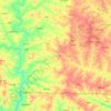 Carte topographique Sissili, altitude, relief