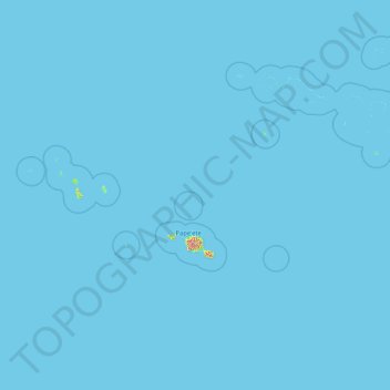 Carte topographique Îles de la Société, altitude, relief