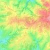 Carte topographique Nouzerines, altitude, relief