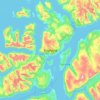 Carte topographique Kvaløya, altitude, relief