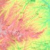 Carte topographique 宜君县, altitude, relief