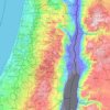 Carte topographique West Bank, altitude, relief