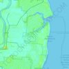 Carte topographique Halifax, altitude, relief