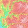 Carte topographique Xaintrie, altitude, relief