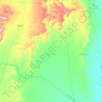 Carte topographique El Galaa Ouest, altitude, relief
