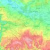 Carte topographique District de Prague-Est, altitude, relief