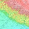 Carte topographique Uttarakhand, altitude, relief