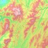 Carte topographique Senapati, altitude, relief