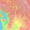 Carte topographique Columbia River, altitude, relief