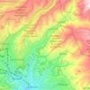 Carte topographique Río Irpavi, altitude, relief