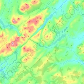Carte topographique Glenveagh National Park, altitude, relief