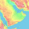 Carte topographique péninsule Arabique, altitude, relief