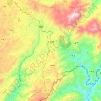 Carte topographique Dulong, altitude, relief