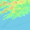 Carte topographique West Cork, altitude, relief