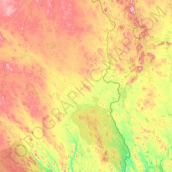 Carte topographique Pajala kommun, altitude, relief