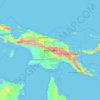 Carte topographique Nouvelle-Guinée, altitude, relief