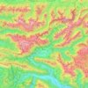 Carte topographique Bovec, altitude, relief