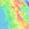 Carte topographique San Diego County, altitude, relief