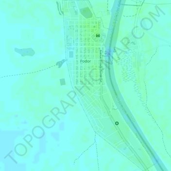 Carte topographique Podor, altitude, relief
