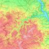 Carte topographique Landkreis Ahrweiler, altitude, relief