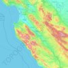Carte topographique Monterey County, altitude, relief