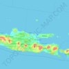 Carte topographique East Java, altitude, relief