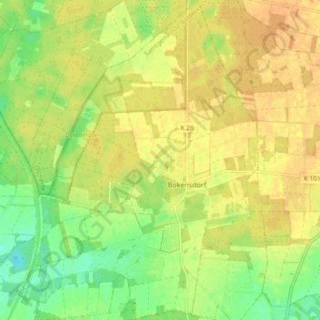 Carte topographique 38556, altitude, relief