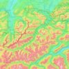 Carte topographique Bezirk Reutte, altitude, relief