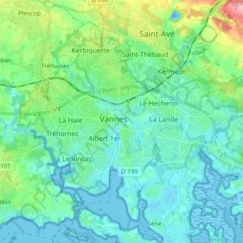 Carte topographique 56000, altitude, relief