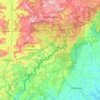 Carte topographique Chattooga River, altitude, relief