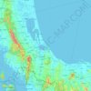 Carte topographique Songkhla, altitude, relief