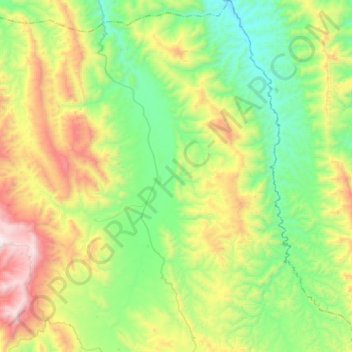 Carte topographique Municipio Trigal, altitude, relief