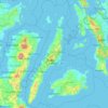 Carte topographique Central Visayas, altitude, relief