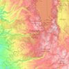 Carte topographique Eldorado National Forest, altitude, relief